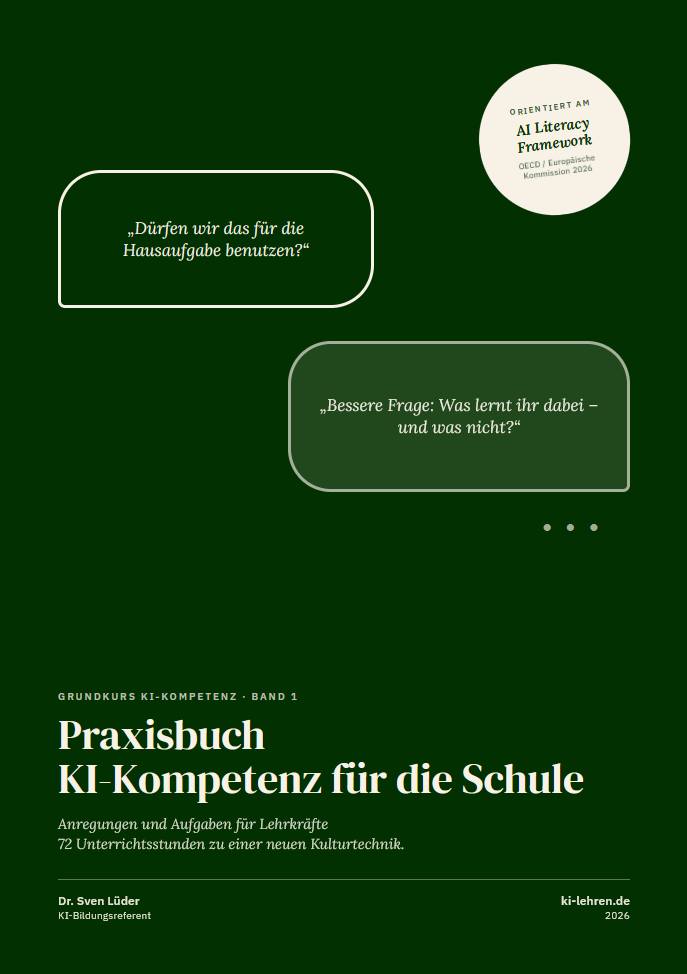 Cover: KI-Kompetenz für die Schule – Praxisbuch für Lehrkräfte